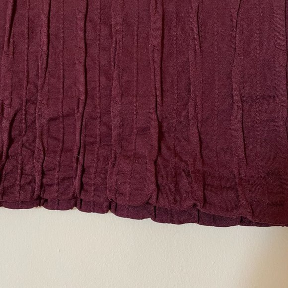Burgundy soft blouse, Top with scrubbed material ✿ - Picture 5 of 10
